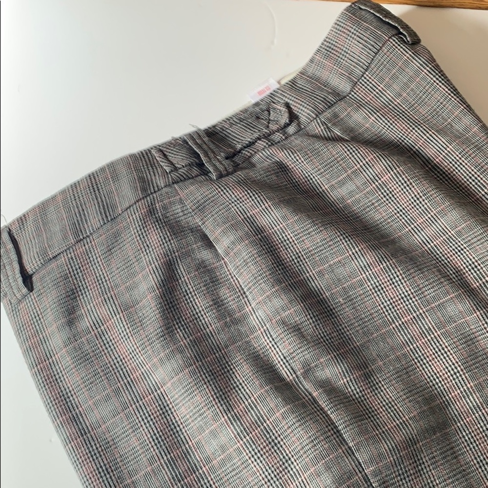 Tapemeasure Trousers Black and Pink Plaid Sz 14